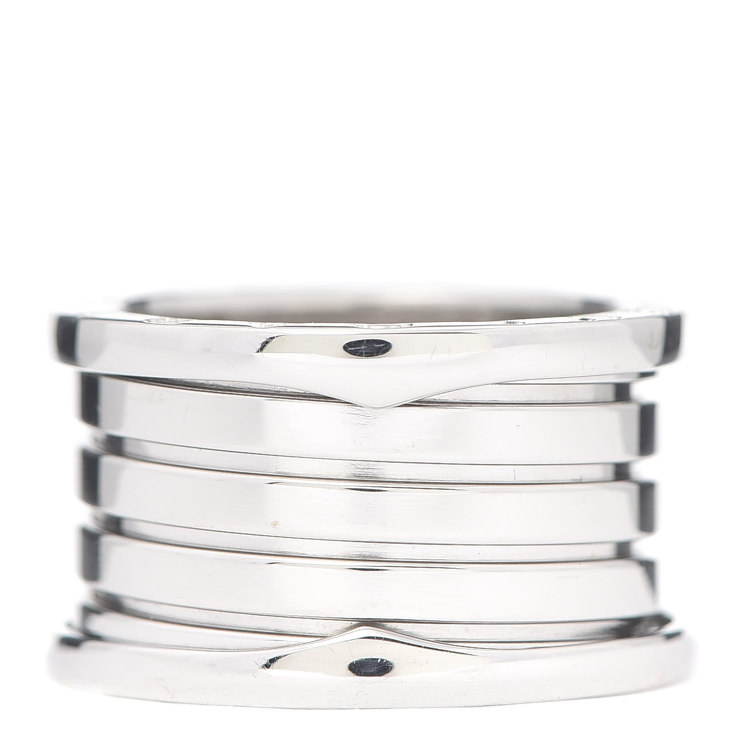 Bulgari 18K White Gold B.Zero1 Five-Band Ring 55 7.25 1 of 7