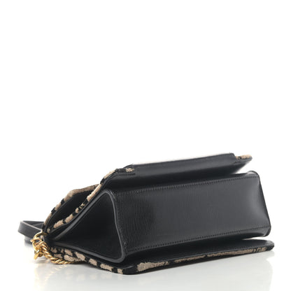 Givenchy Velvet Leopard Print Small GV3 Shoulder Bag Black 3 of 9