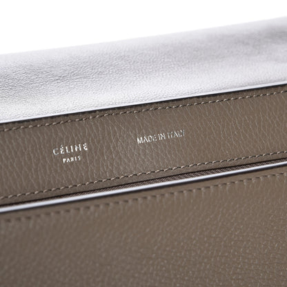 Celine Drummed Calfskin Suede Large Trapeze Souris 7 of 8