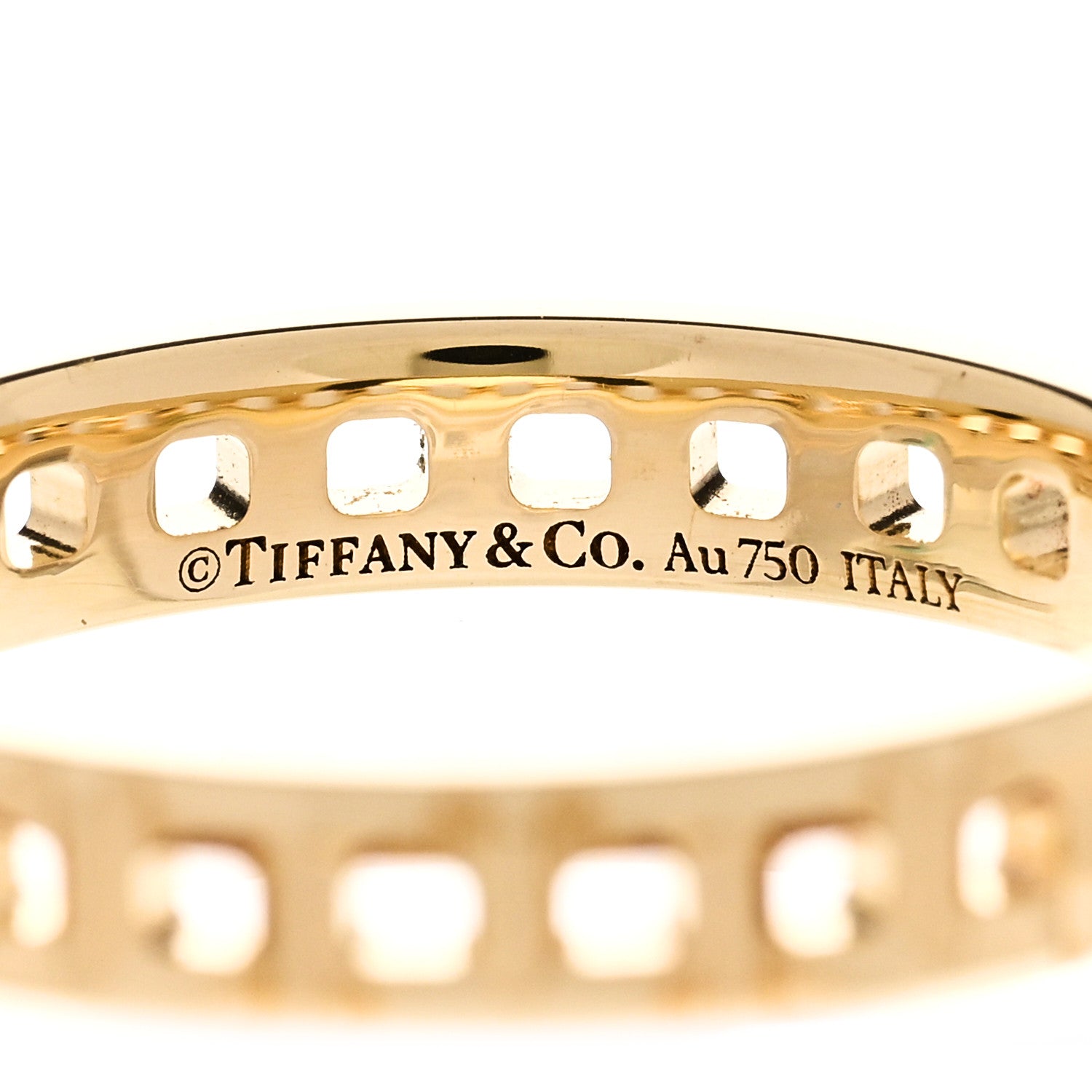 Tiffany 18K Yellow Gold T True Narrow Ring 53 6.5 4 of 5