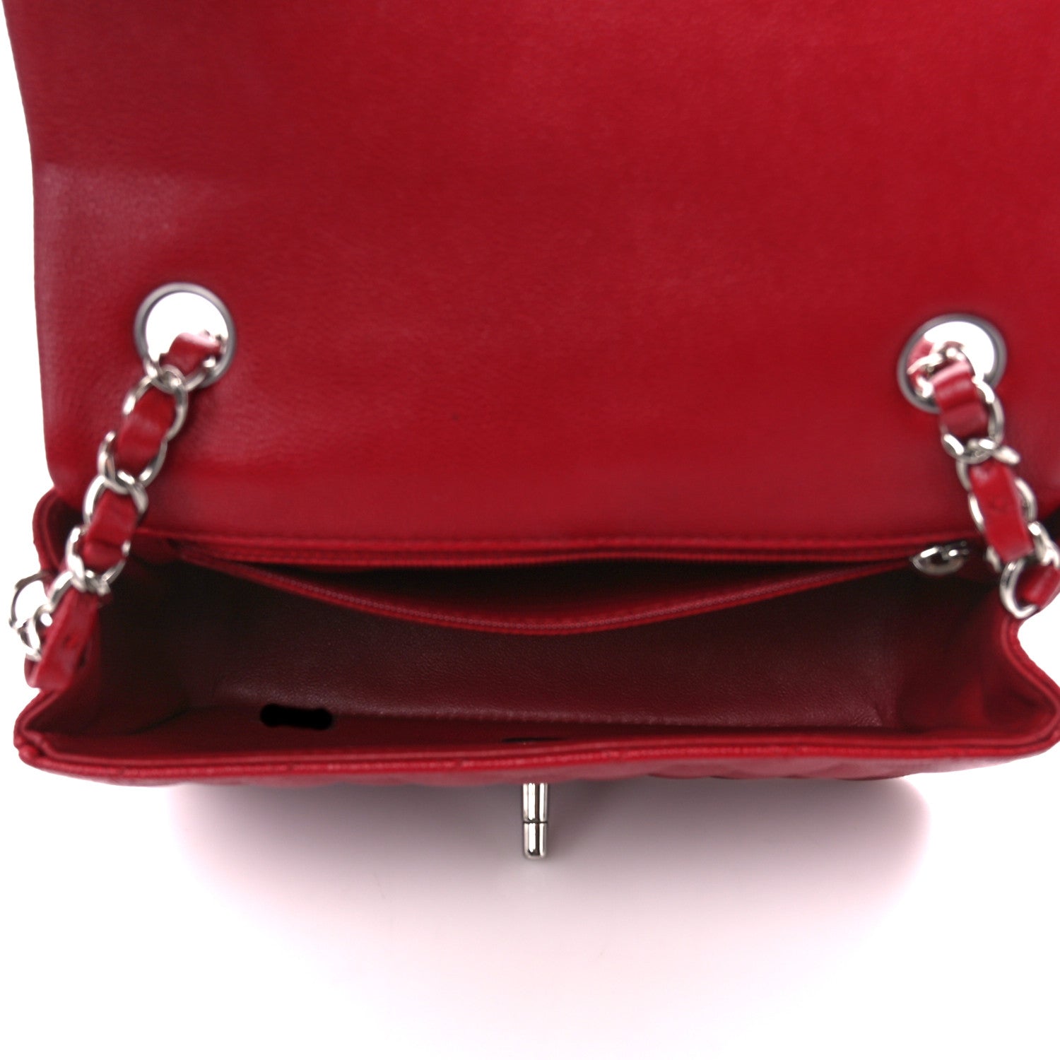 Chanel Caviar Quilted Mini Rectangular Flap Red 5 of 11