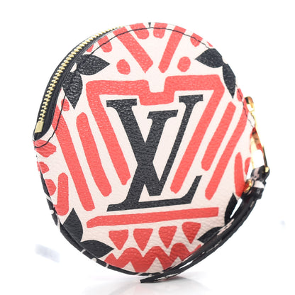 Louis Vuitton Monogram Giant Crafty Round Coin Purse Creme Rouge 2 of 4