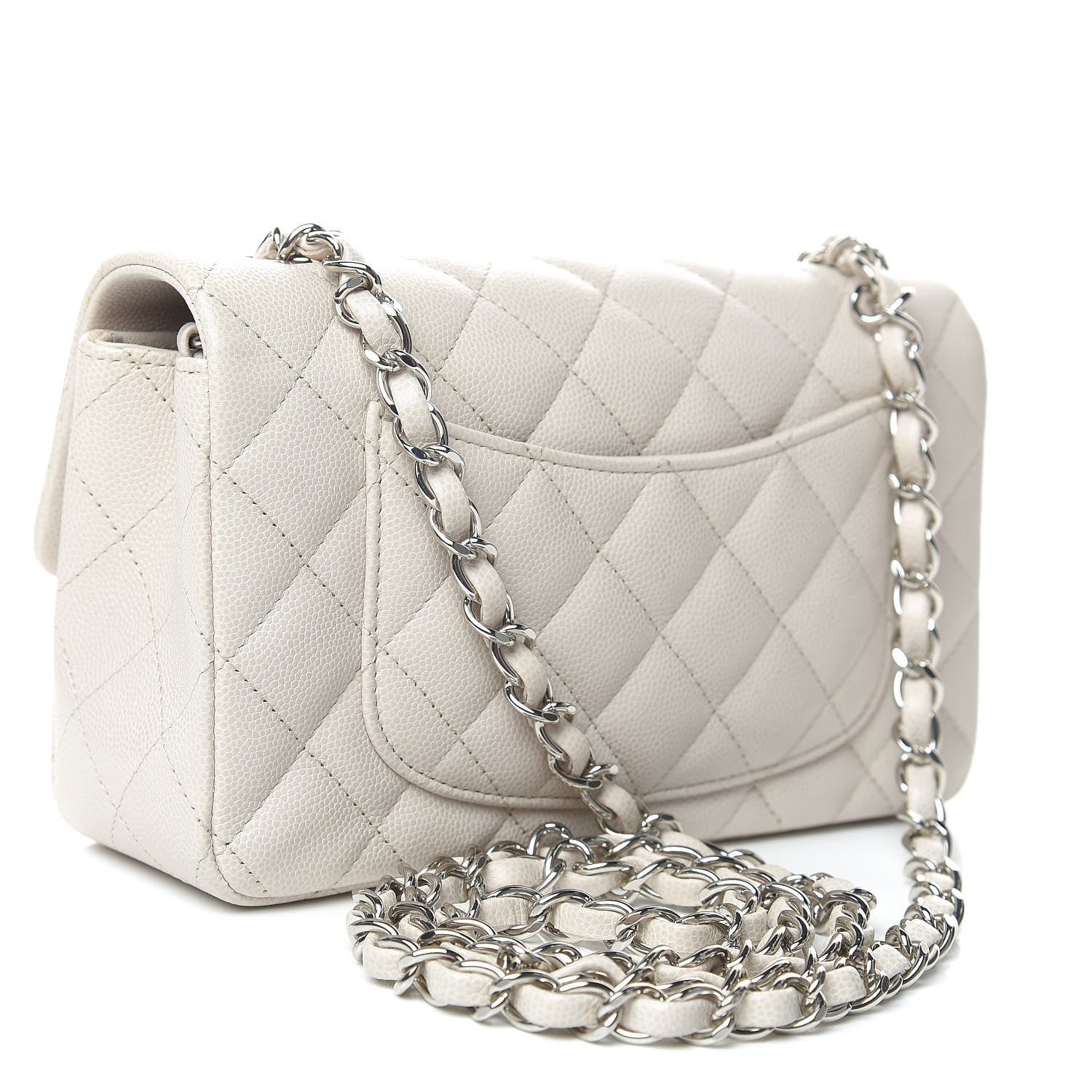 Chanel Caviar Quilted Mini Rectangular Flap Ivory 3 of 10