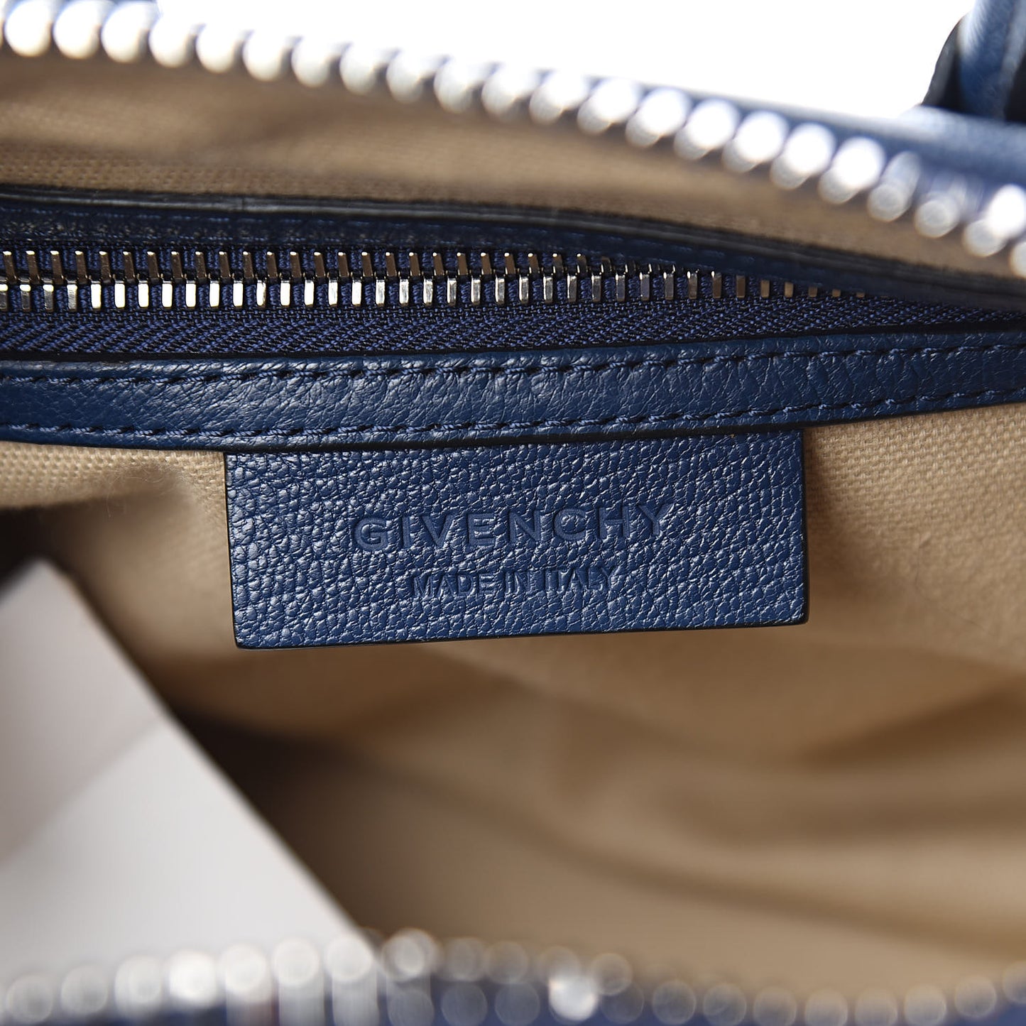 Sugar Goatskin Mini Antigona Night Blue