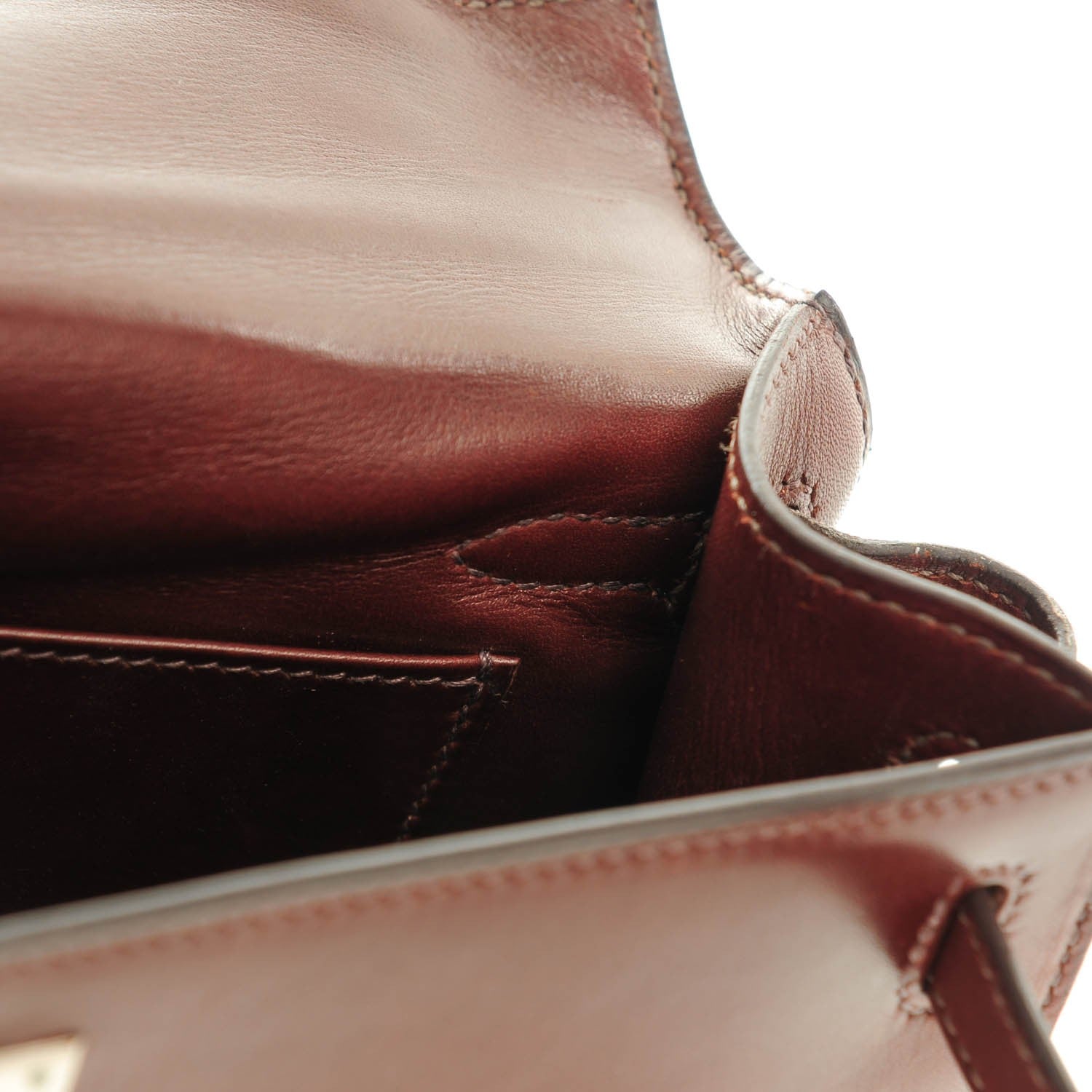 Hermes Evercalf Kelly Pochette Clutch Havane 7 of 16