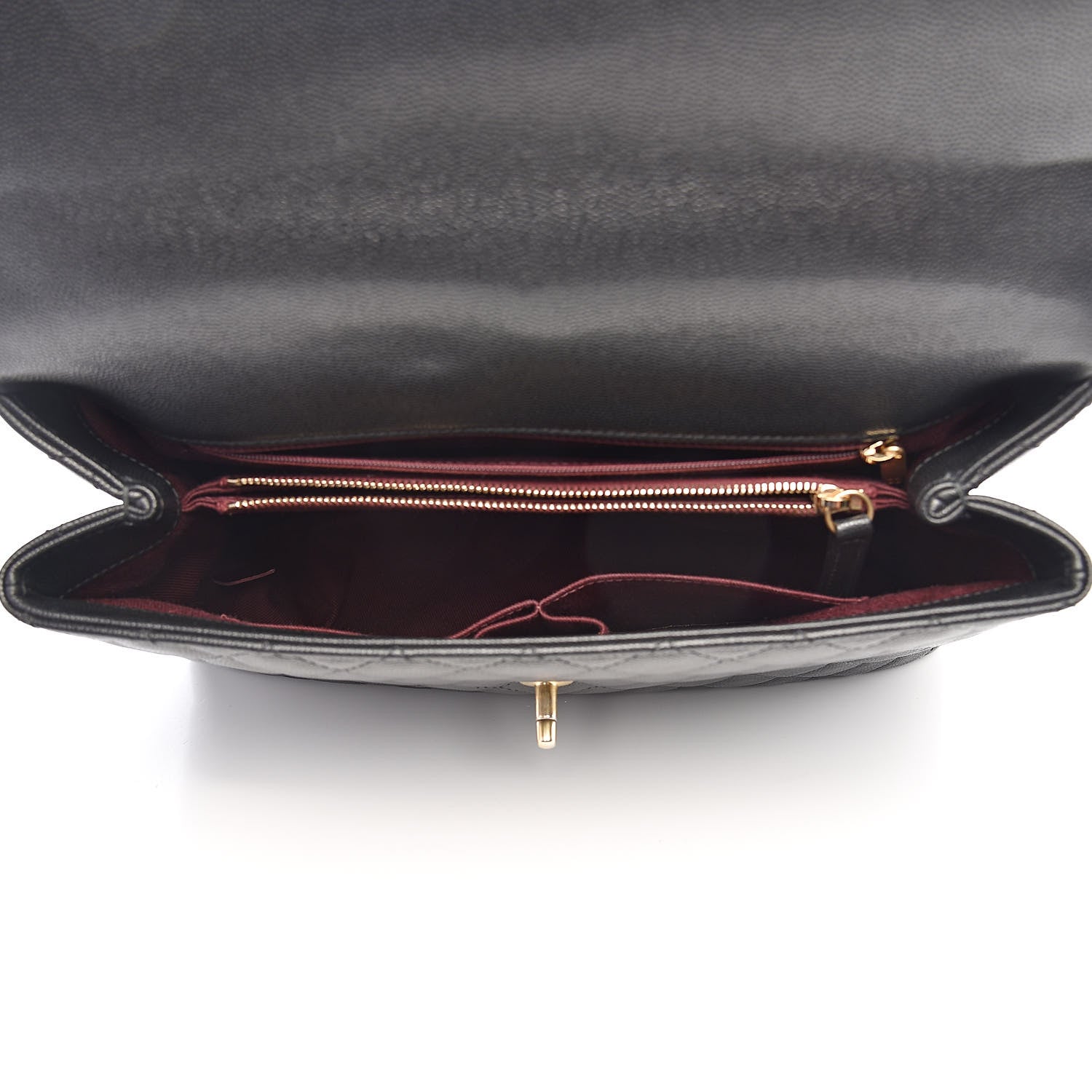 Chanel Caviar Quilted Medium Coco Handle Flap Black 5 of 13