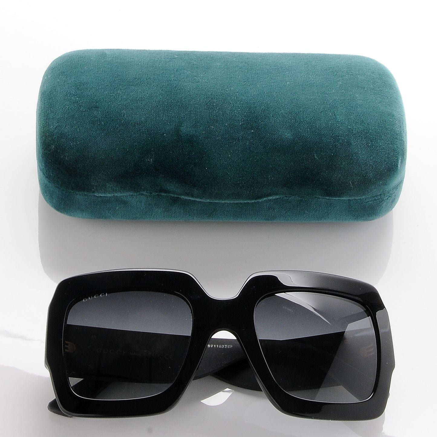 Square Frame GG0102S Sunglasses Glitter Black