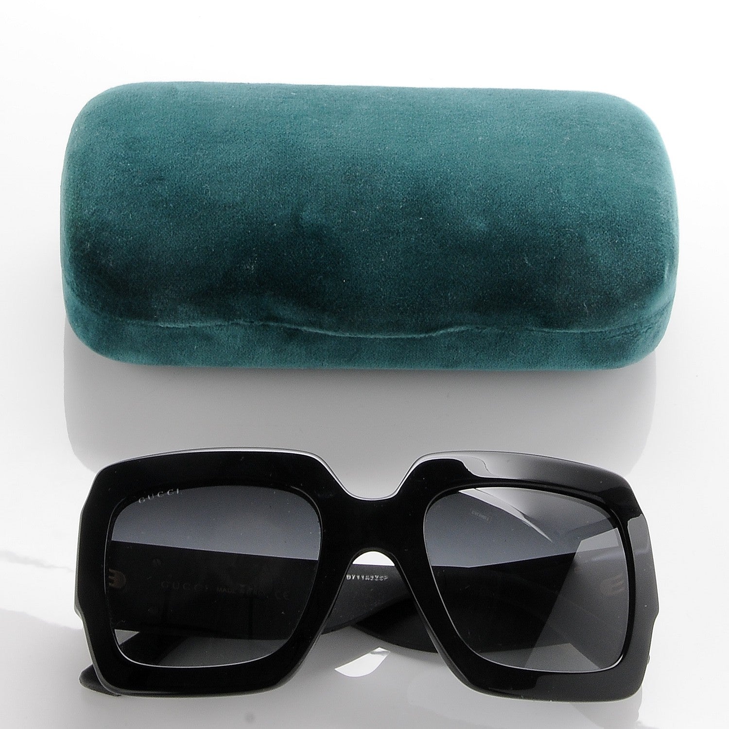 Gucci Square Frame GG0102S Sunglasses Glitter Black 9 of 9