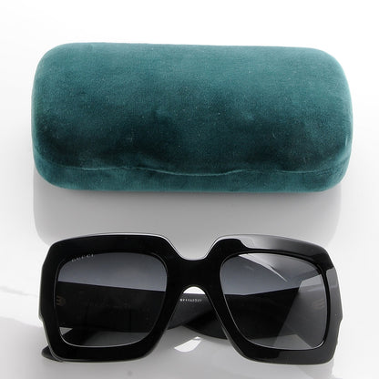 Gucci Square Frame GG0102S Sunglasses Glitter Black 9 of 9