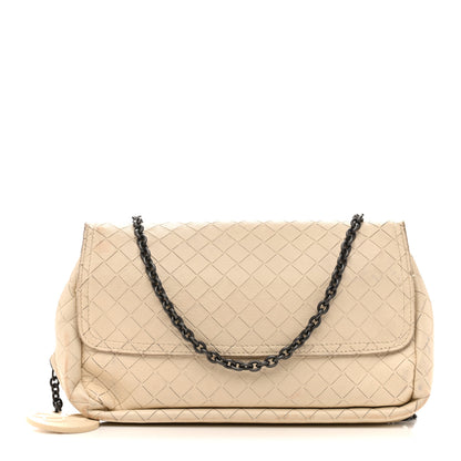 Bottega Veneta Calfskin Intrecciomirage Embossed Butterfly Small Chain Crossbody Colonial 1 of 15