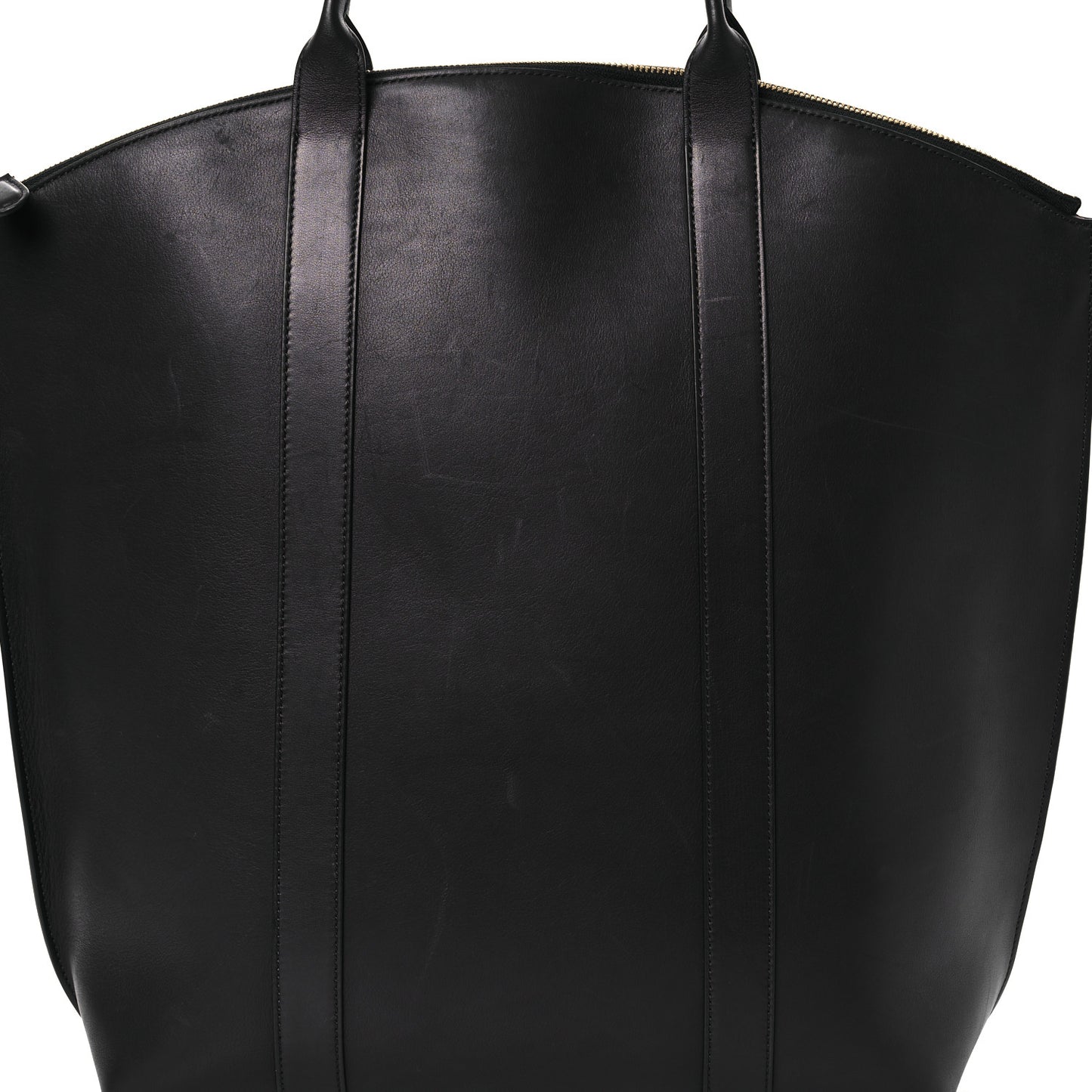 Polished Saddle Calfskin Dante Tote Black