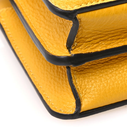 Fendi Cuoio Romano Vitello Cover Bi-Color Peekaboo I See U X Cross Satchel  Sunflower Stone Mimosa 11 of 13
