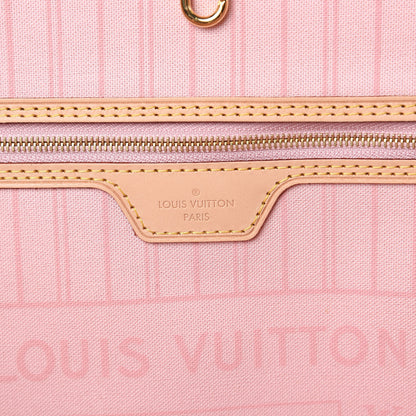 Louis Vuitton Damier Azur Neo Neverfull MM Rose Ballerine 7 of 14