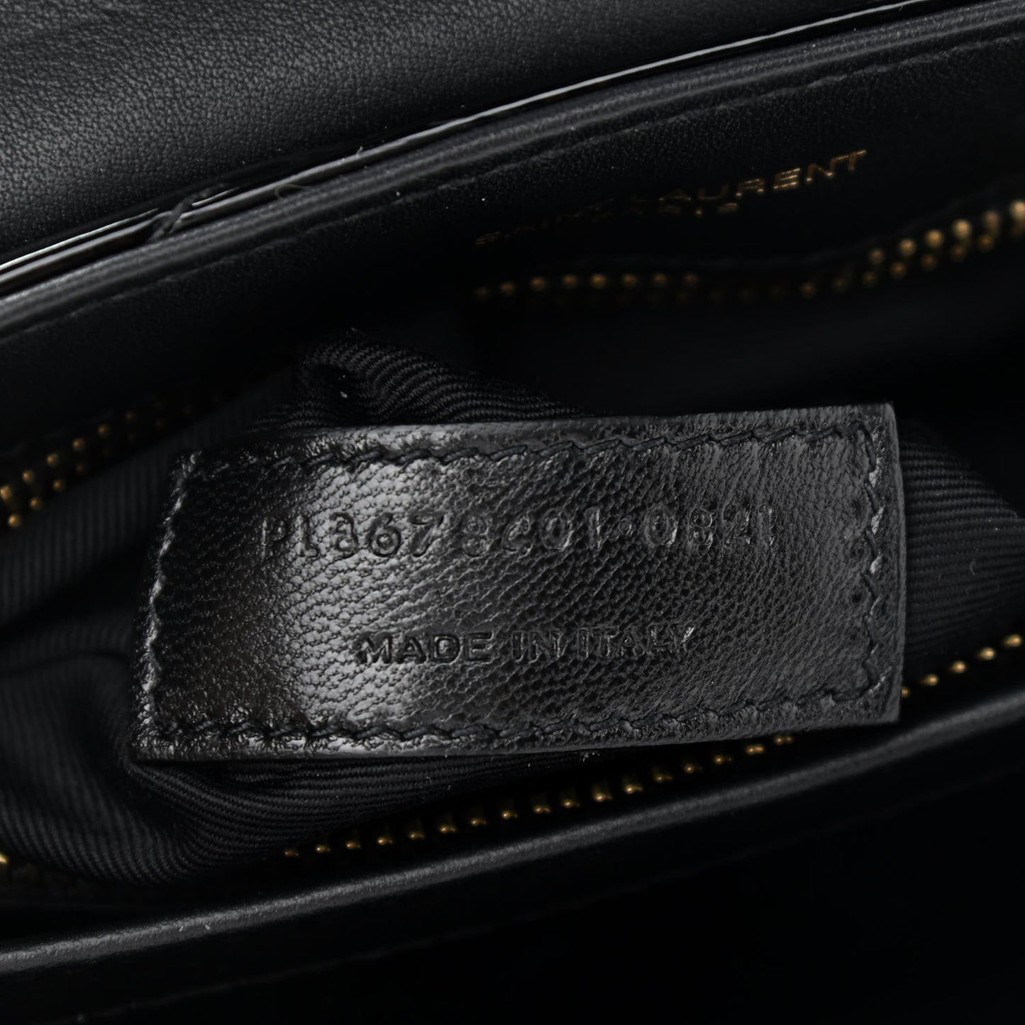 Patent Y Quilted Monogram Toy Loulou Crossbody Bag Black