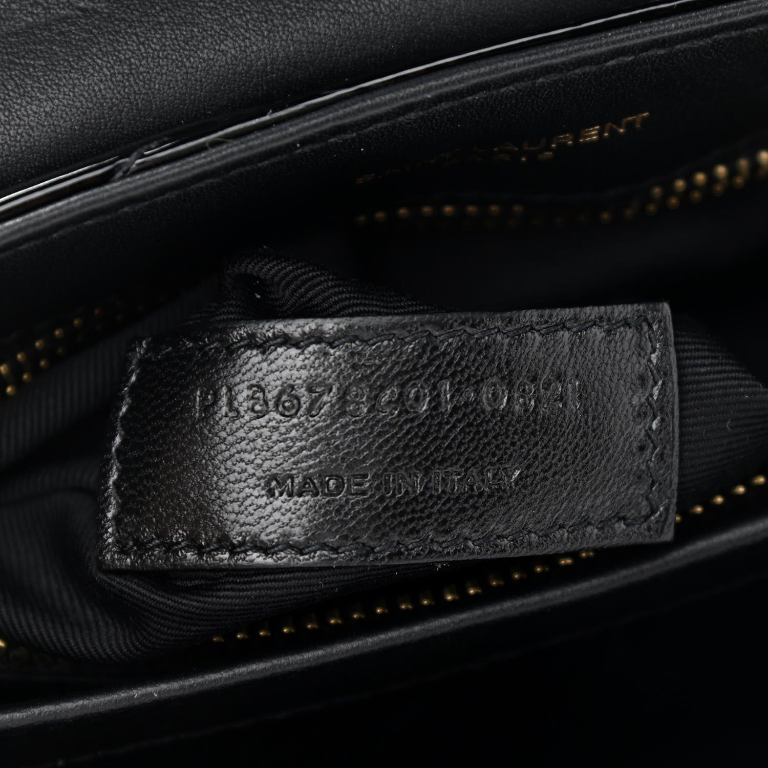 Saint Laurent Patent Y Quilted Monogram Toy Loulou Crossbody Bag Black 8 of 10