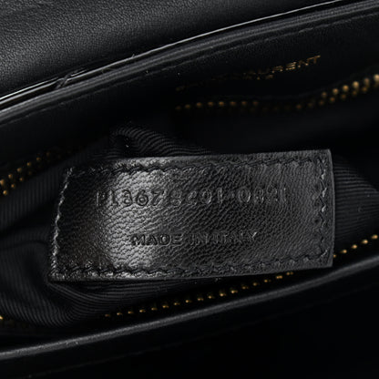 Saint Laurent Patent Y Quilted Monogram Toy Loulou Crossbody Bag Black 8 of 10