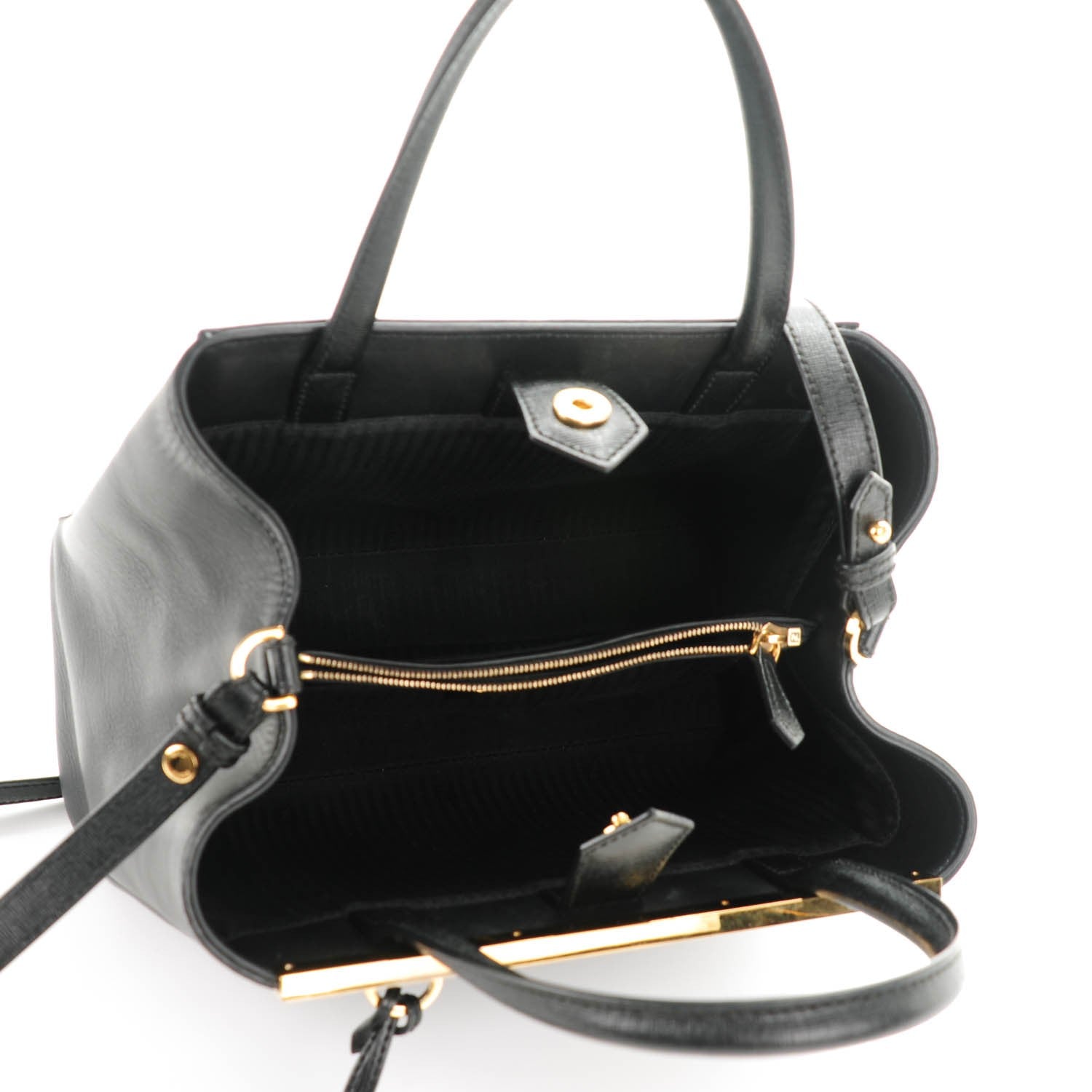 Fendi Vitello Elite Petite 2Jours Tote Black 5 of 8