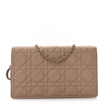 Christian Dior Ultra Matte Calfskin Cannage Lady Dior Clutch Fard 1 of 12