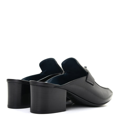 Hermes Goatskin Paradis Mules 37 Black 4 of 8