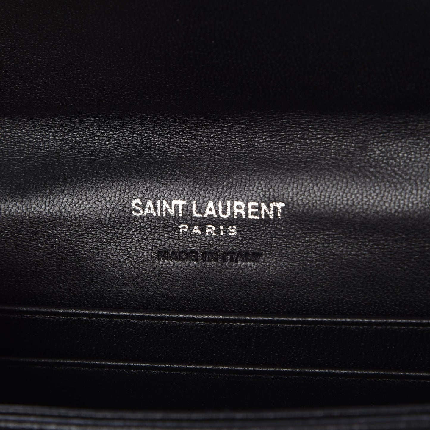 Lambskin Y Quilted Monogram Small Loulou Envelope Wallet Black