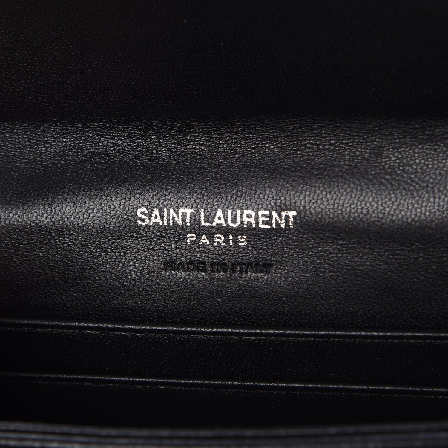 Saint Laurent Lambskin Y Quilted Monogram Small Loulou Envelope Wallet Black 6 of 8