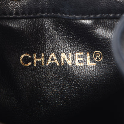 Chanel Lambskin CC Drawstring Bag Black 8 of 10