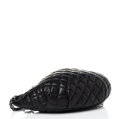 Chanel Lambskin Quilted Banane Waist Bag Fanny Pack Black 4 of 11