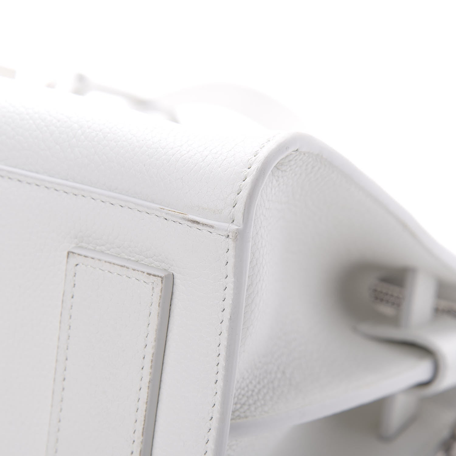 Saint Laurent Grained Calfskin Baby Supple Sac De Jour White 10 of 13