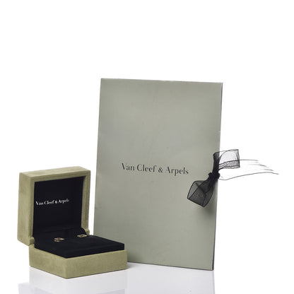 Van Cleef & Arpels 18K Yellow Gold Black Onyx Sweet Alhambra Earrings 5 of 5