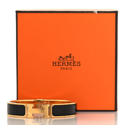 Hermes Enamel Narrow Clic Clac H Bracelet PM Black 5 of 5