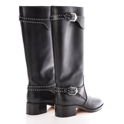 Givenchy Calfskin Studded Riding Boots 39 Black 4 of 6