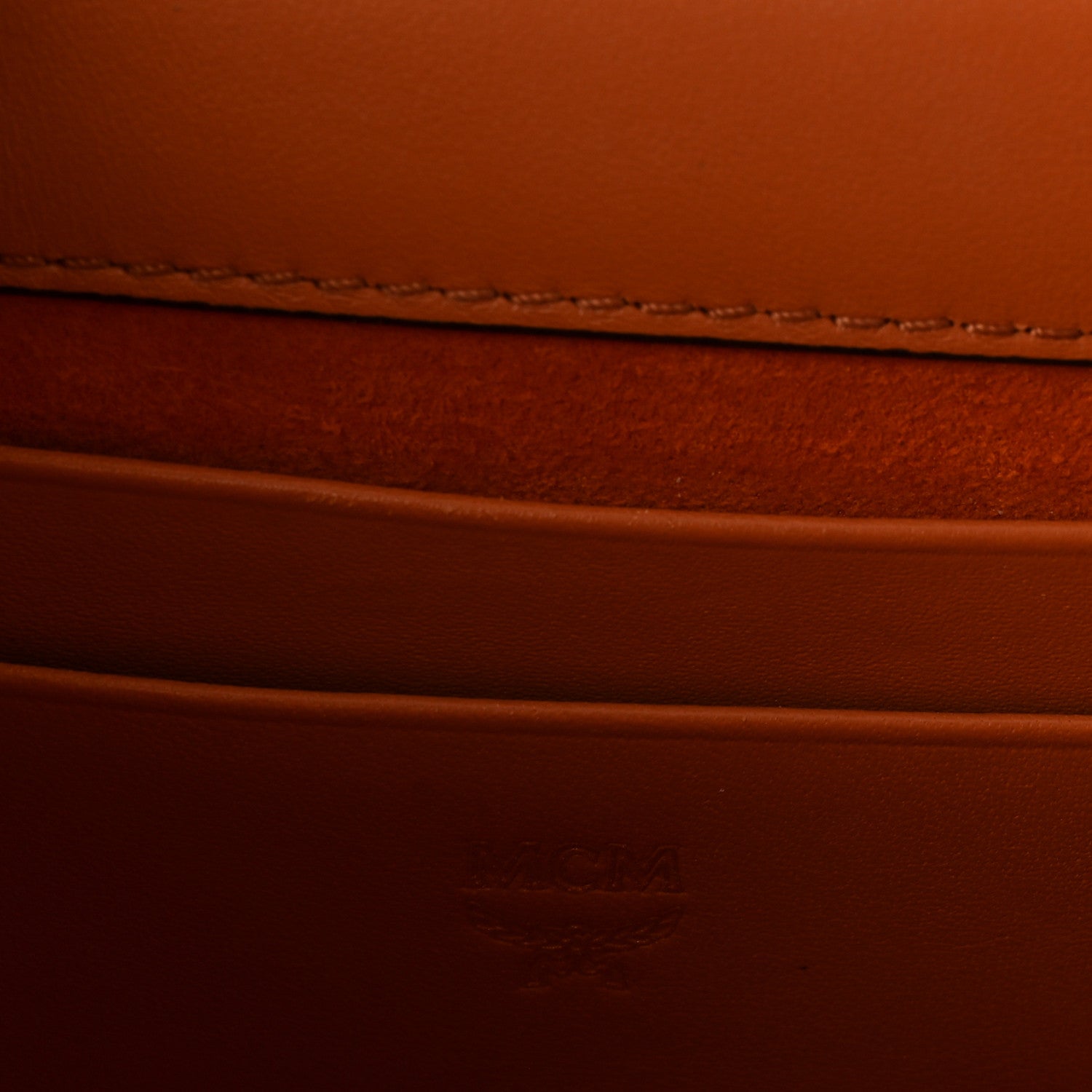 MCM Visetos Small Patricia Saddle Bag Cognac 6 of 9