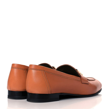Hermes Goatskin Womens Paris Loafers 36 Marron Glaise 5 of 10
