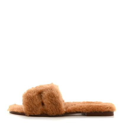 Hermes Woolskin Oran Sandals 40 Naturel 1 of 8