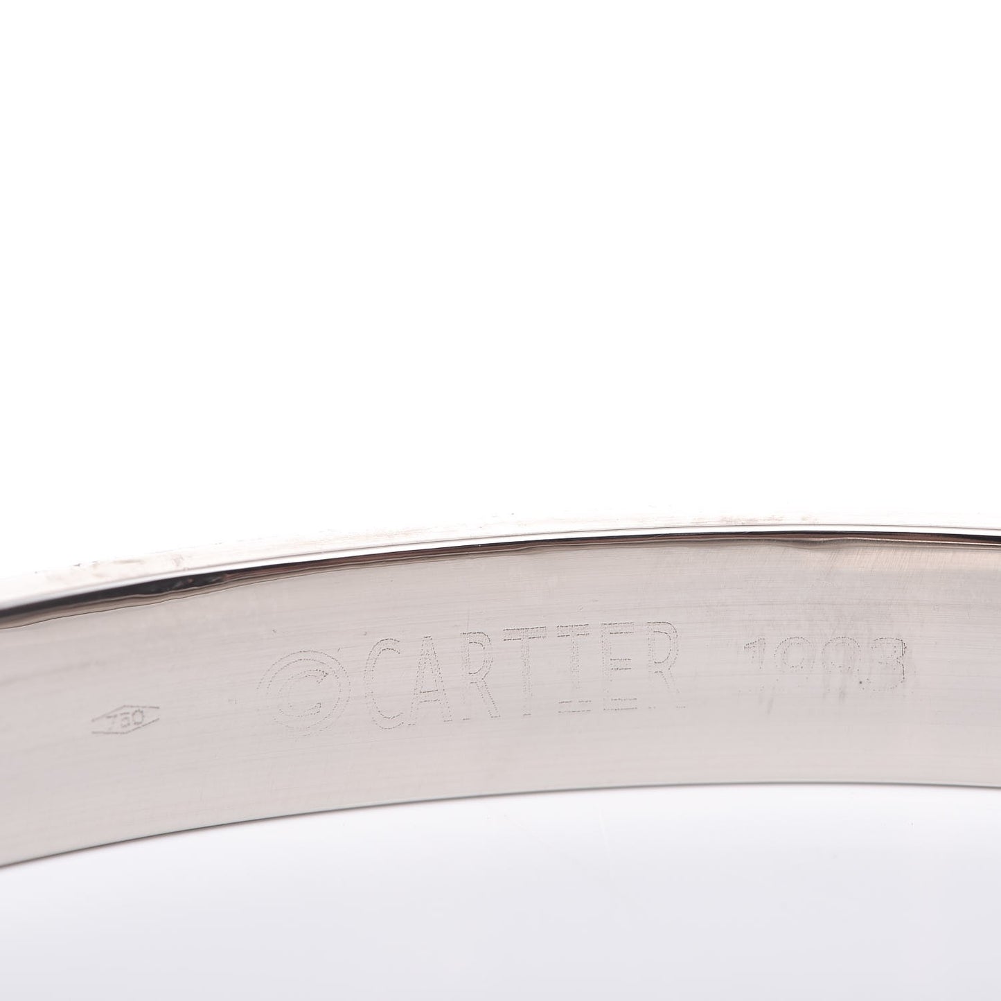 18K White Gold LOVE Bracelet 16