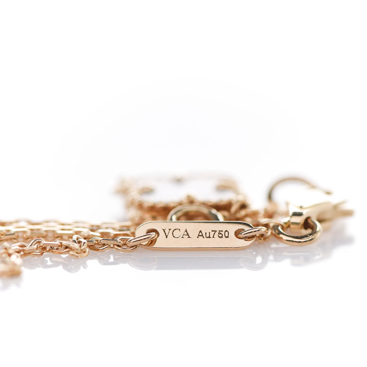 18K Yellow Gold Mother of Pearl Sweet Alhambra Bracelet