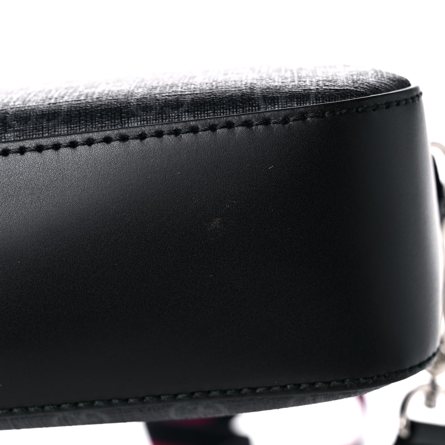 GG Supreme Monogram Web Shoulder Bag Black Grey