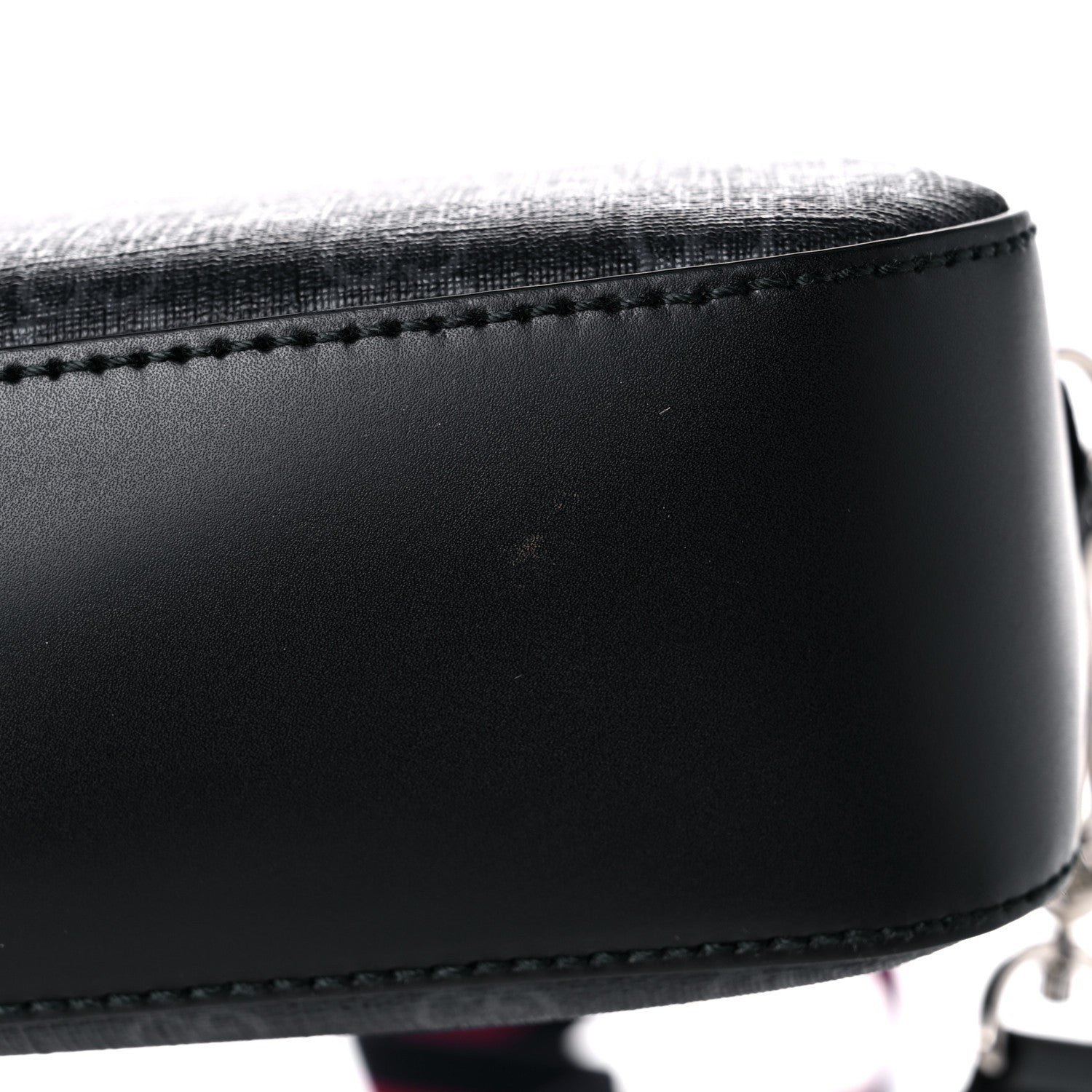 Gucci GG Supreme Monogram Web Shoulder Bag Black Grey 13 of 13