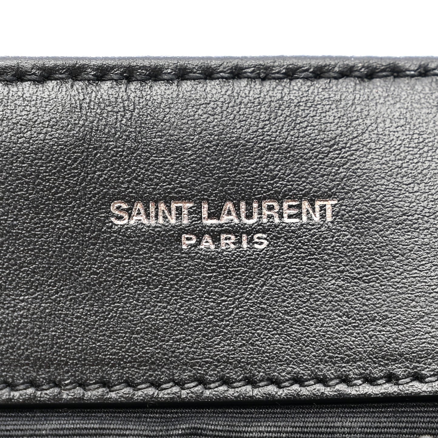 Calfskin Y Quilted Monogram Monochrome Medium Loulou Chain Satchel Black Black