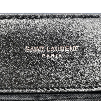 Saint Laurent Calfskin Y Quilted Monogram Monochrome Medium Loulou Chain Satchel Black Black 6 of 13