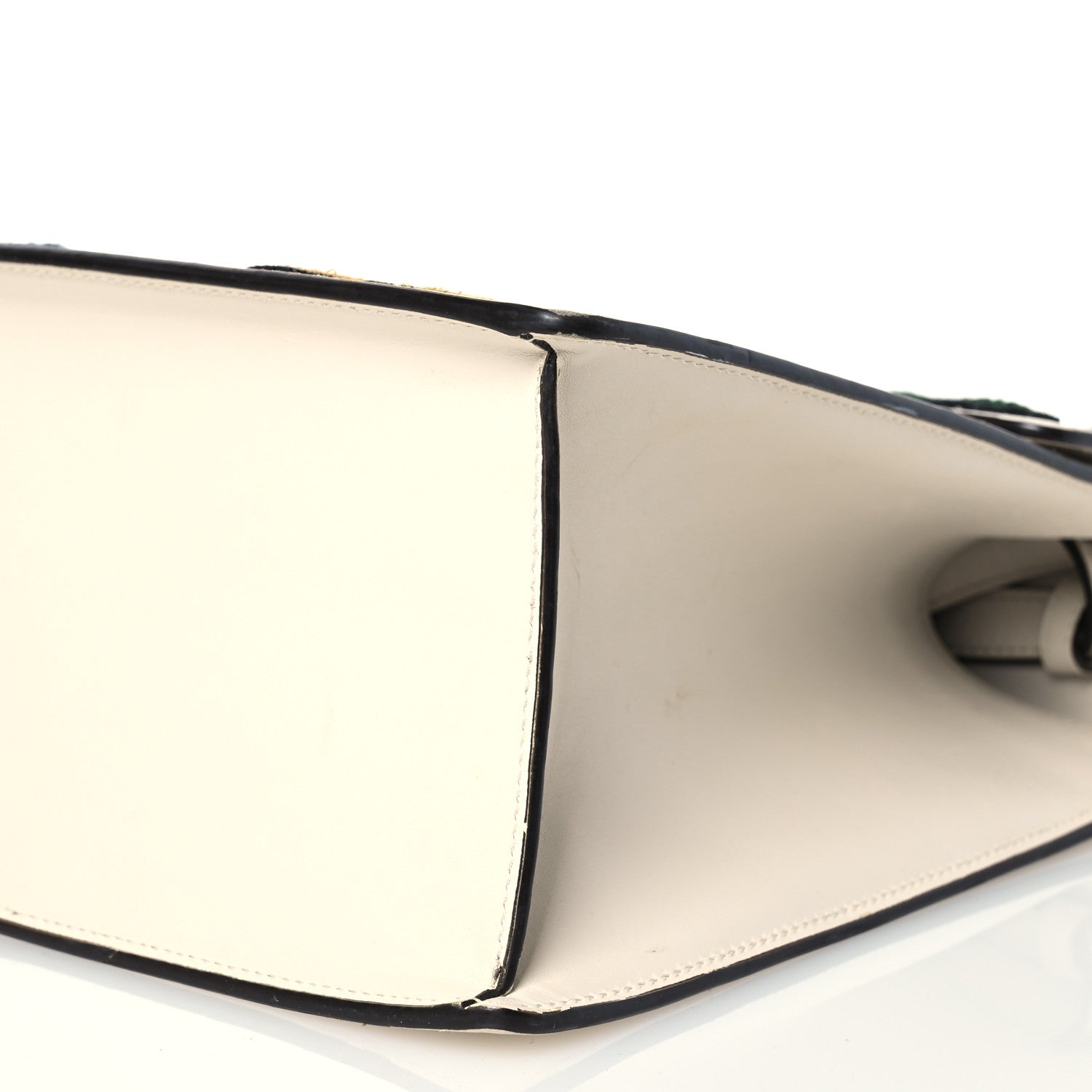 Gucci Calfskin Floral Medium Sylvie Top Handle Bag Off White 10 of 17