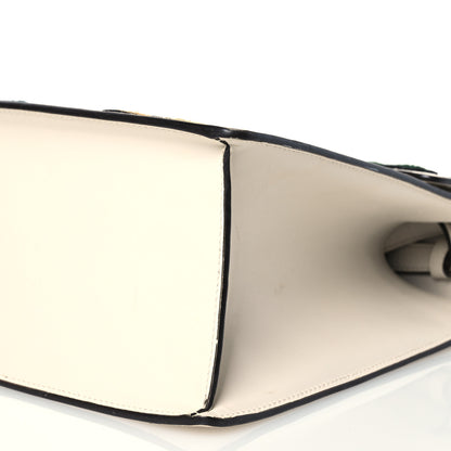 Gucci Calfskin Floral Medium Sylvie Top Handle Bag Off White 10 of 17