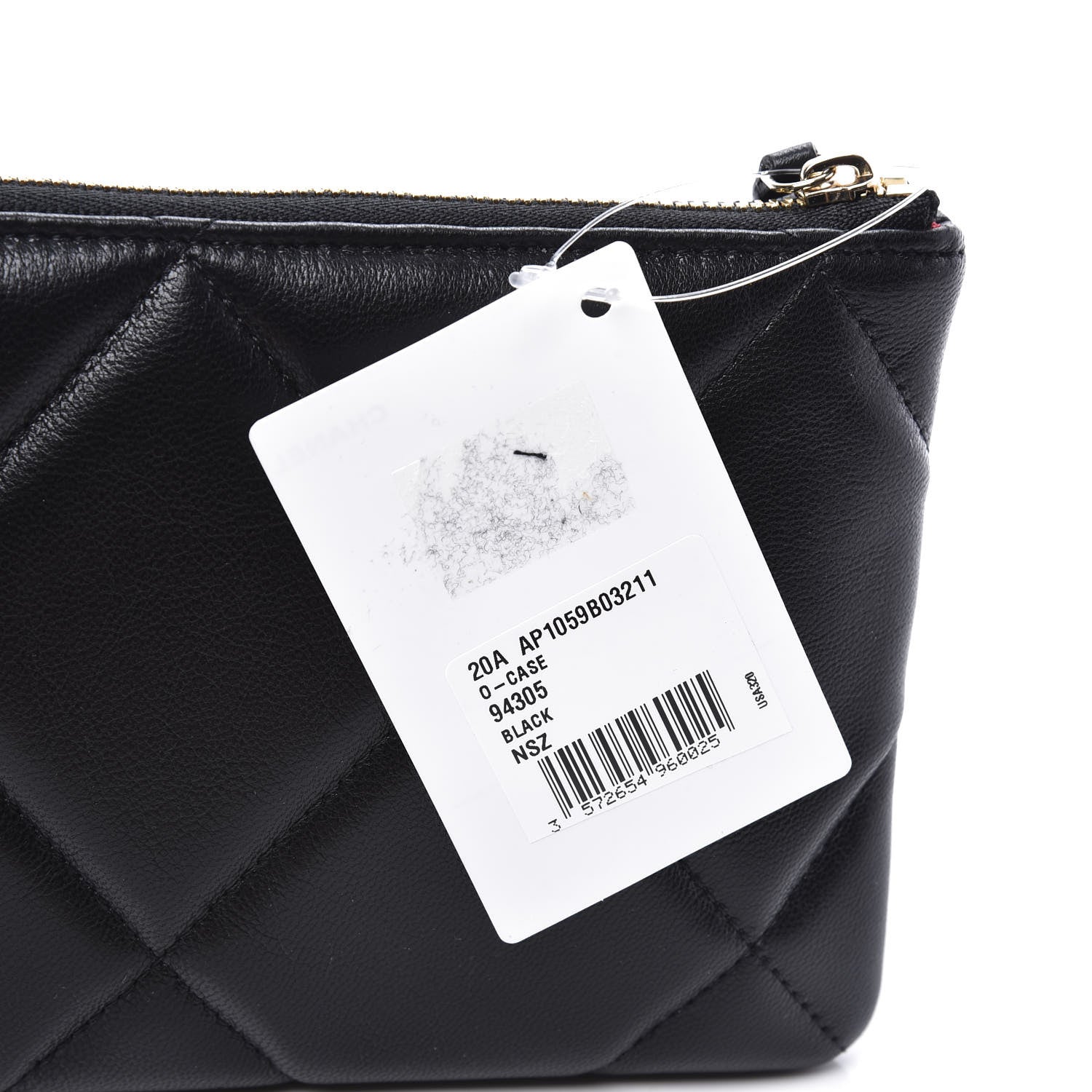 Chanel Goatskin Quilted 19 Cosmetic Case Black 9 of 11
