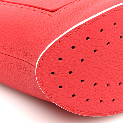 Delvaux Taurillon Mini Pin Daily Surpique Bucket Red White 7 of 8