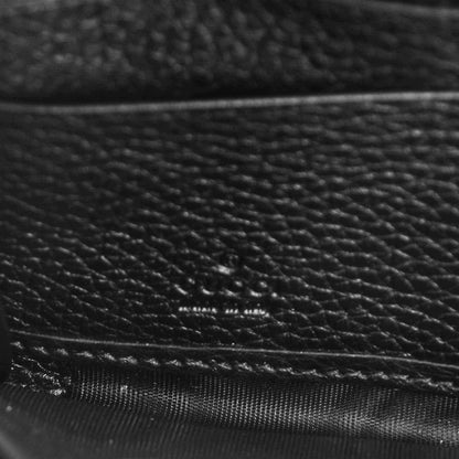 Gucci Pebbled Calfskin Bamboo Tassel Zip Around Wallet Black 6 of 7