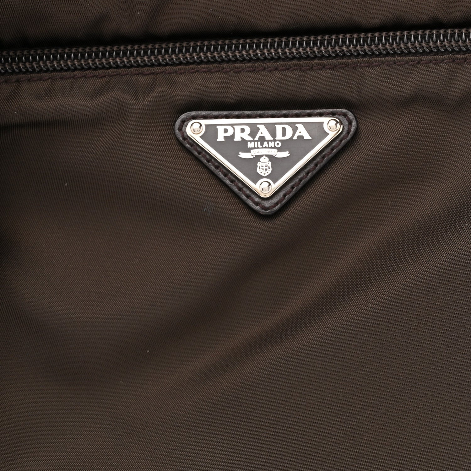 Prada Re-Nylon Saffiano Pocket Flat Messenger Bag Cacao 7 of 10