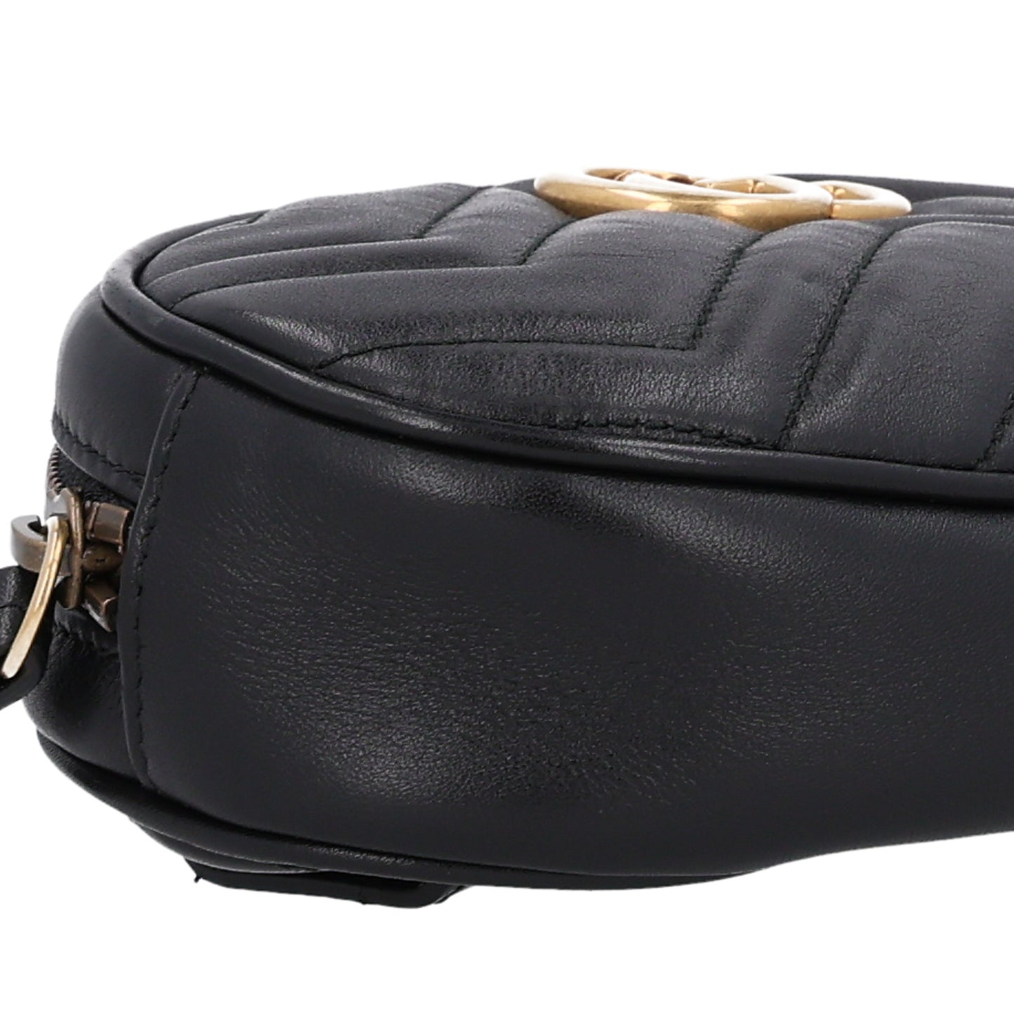 Calfskin Matelasse GG Marmont Belt Bag 75 30 Black