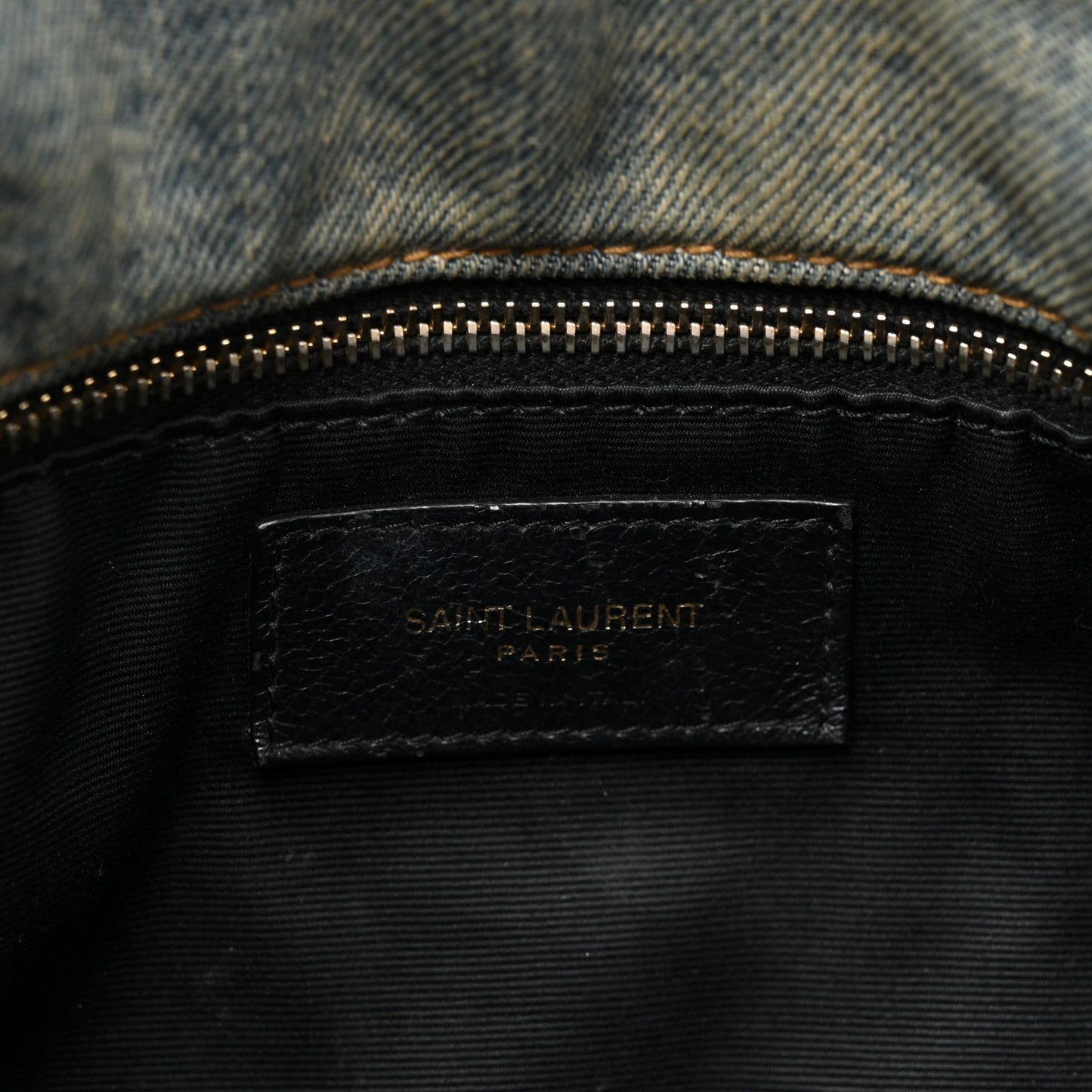 Denim Quilted Small Loulou Puffer Monogram Chain Satchel Blue Cinnamon