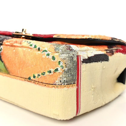 Chanel Sequin Tonight Or Never Small Souplissimo Maxi Flap Red White Beige Yellow Black 9 of 10