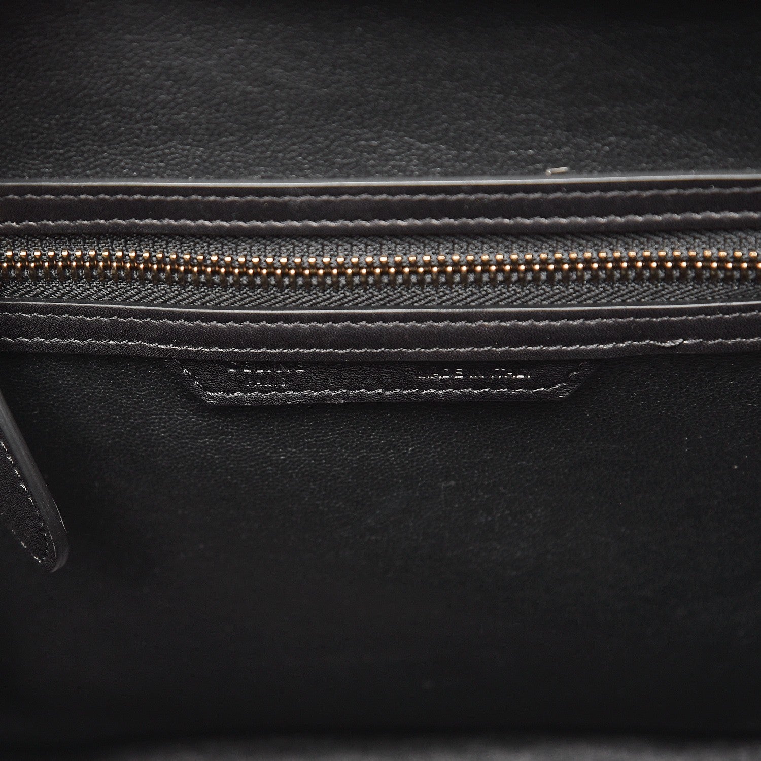Celine Shrunken Lambskin Micro Bi-Color Luggage Black White 6 of 12